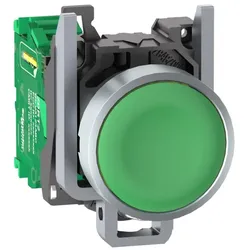 Schneider Electric ZB4RTA3 Funkdrucktaster, Harmony XB4R, Metall, Ø22mm, batterielos, kabellos, grün