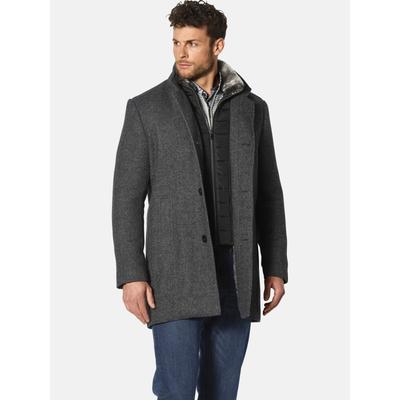 Winterjacke BABISTA "Mantel ORTENDESSI", Herren, Gr. 24, grau (dunkelgrau), Obermaterial: 70% Polyester COOLMAX PES(Coolmax). 30% Wolle mw., Jacken Winterjacke