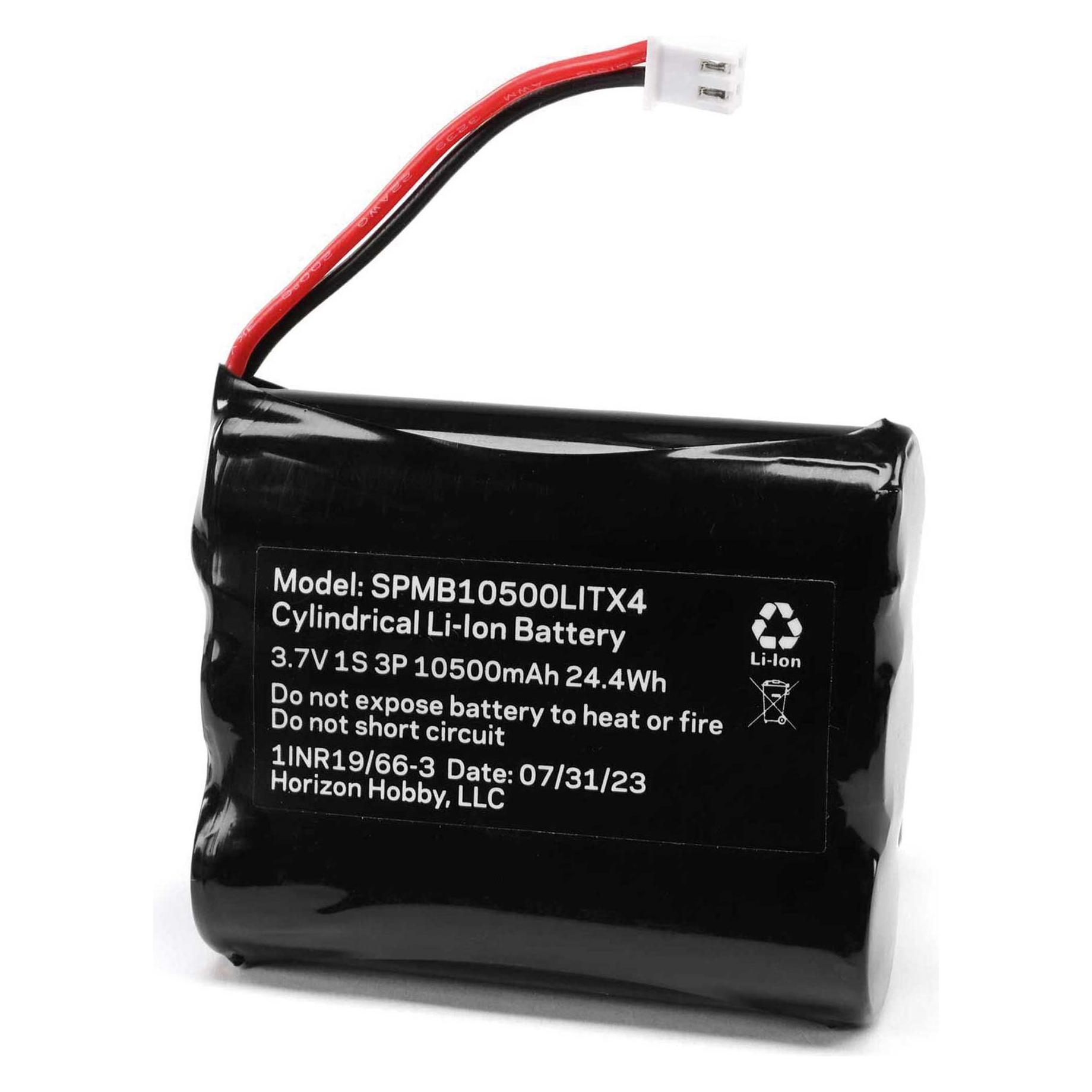 Spektrum 3.7V 10500mAh 1S Li-Ion Transmitter Battery: iX14, iX14+ (10500 mAh, 3.70 V) (SPMB10500LITX4)