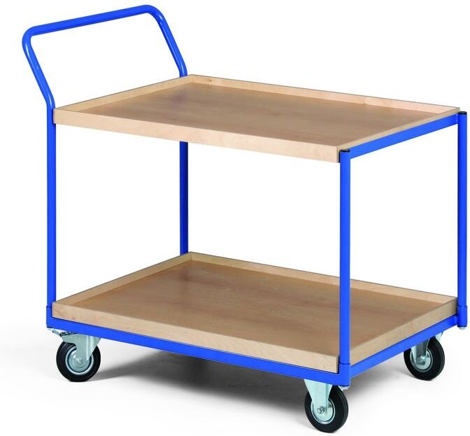B2B Partner Tischwagen, 2 Etagen mit Kante, Tragfähigkeit 300 kg