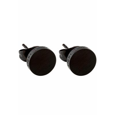 Paar Ohrstecker LIEBESKIND BERLIN "Schmuck Geschenk Edelstahl Ohrringe Kreis", schwarz, Ohrringe, Damen, 8mm, Edelstahl