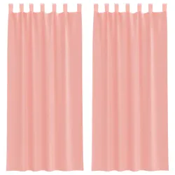 vidaXL Voile Vorhänge mit Stangentaschen 2 Stk. Rosa