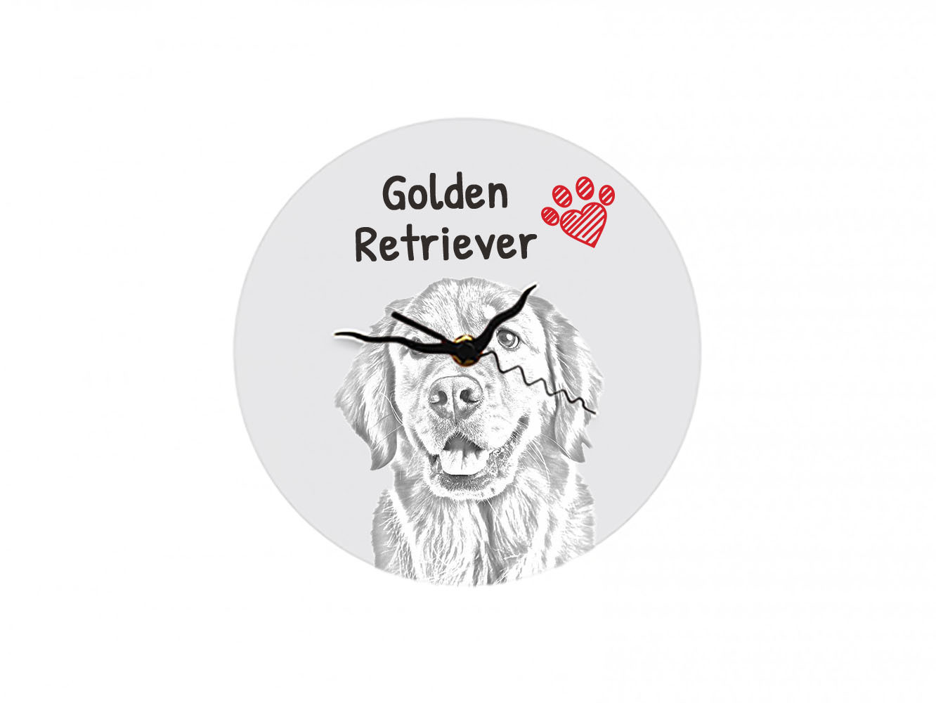 Art-Dog Wandklok Golden Retriever