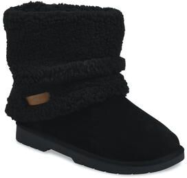 Women's Faux Suede With Berber Cuff Ankle Boot by GaaHuu in Black (Size 8 M)