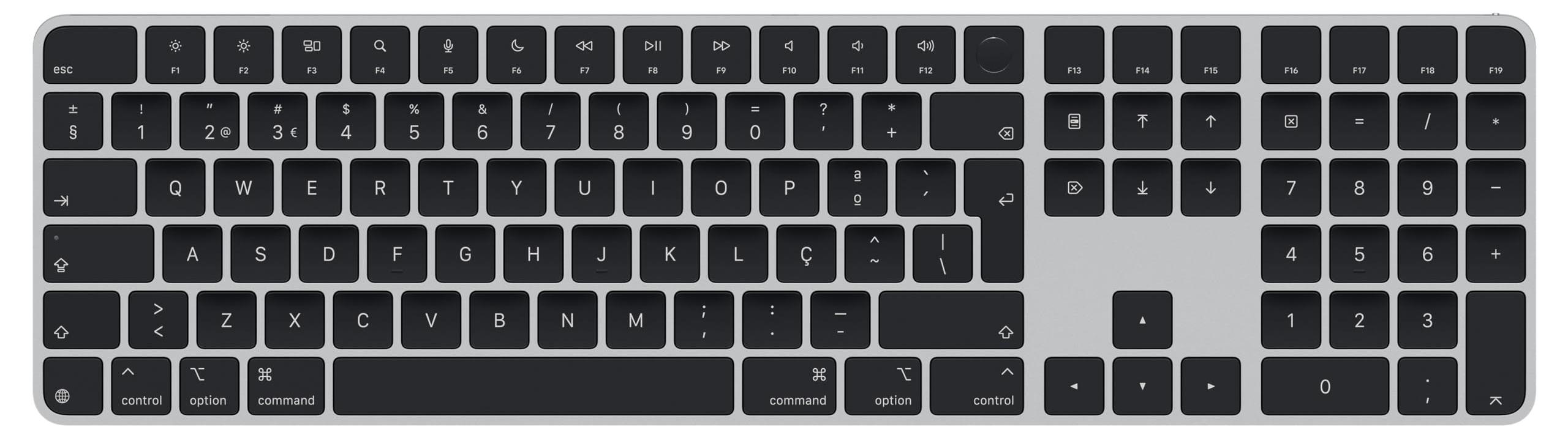 Apple Magic, Volle Größe (100%), Verkabelt & Kabellos, USB + Bluetooth, QWERTY, Schwarz