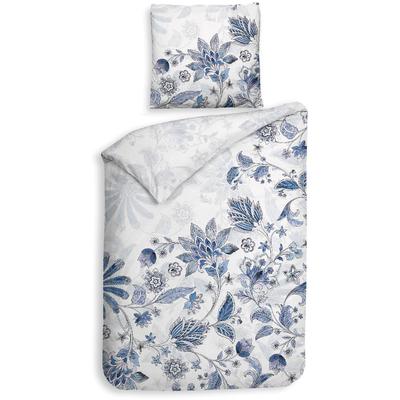 Bettwäsche HECKETT & LANE "Heckettlane Bettwäsche Asia", blau (weiß), B/L: 155cm x 220cm, 1 Stk., 1 Stk., Mako-Satin, B/L: 80cm x 80cm, 2, Mako-Satin, Obermaterial: 100% Baumwolle, Bettwäsche, Bettwäsche, Bettwäsche aus 100% Baumwolle, hochwertige...