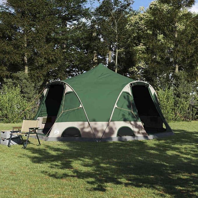 Dome Zelt für 4 Personen mit Dach Grün 505x450x248 cm Garten