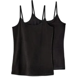 Tchibo - 2 Spaghetti-Hemdchen - Damen - Gr. S - schwarz