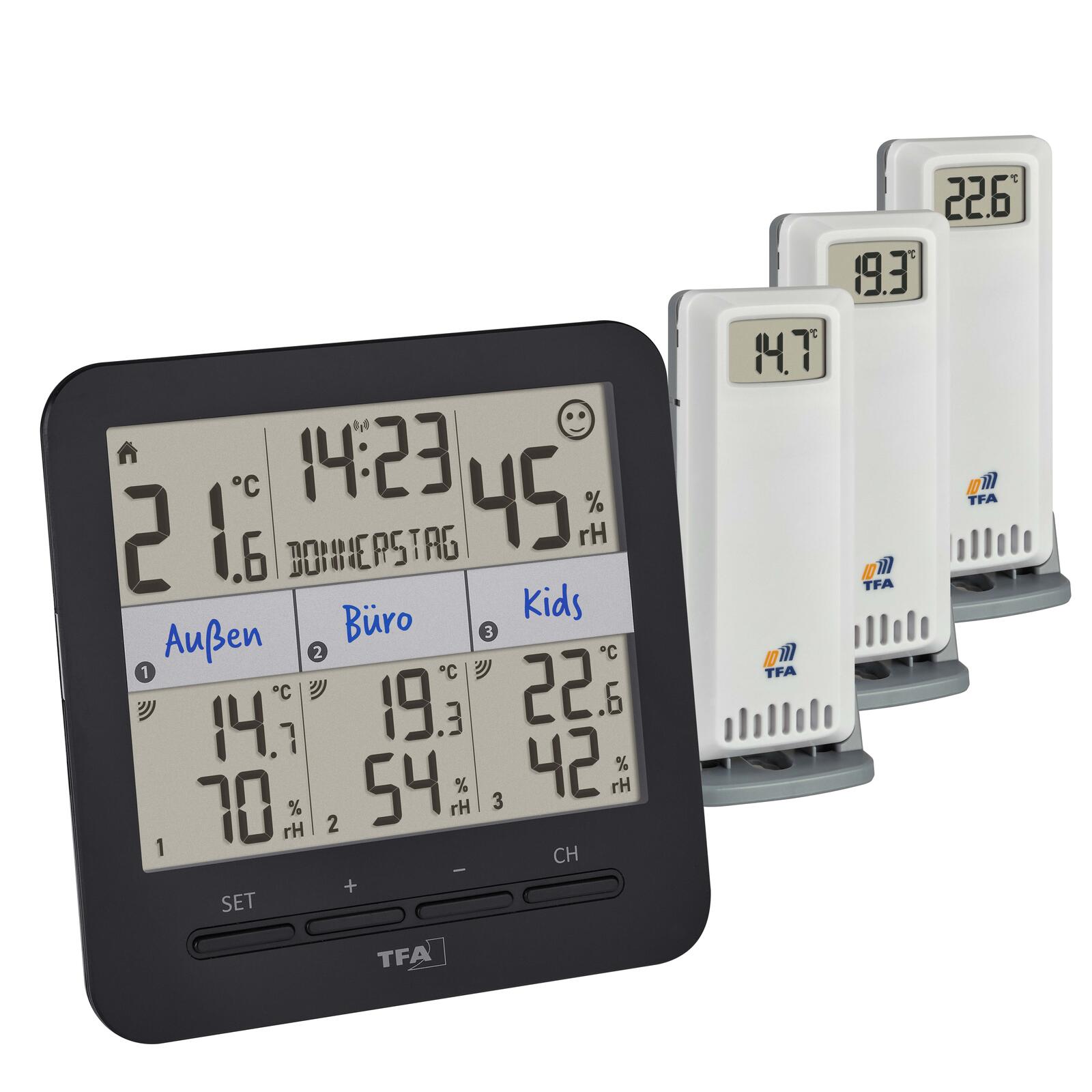 TFA® 30.3075 KLIMA@HOME 2 Hygrometer schwarz 30.3075.01