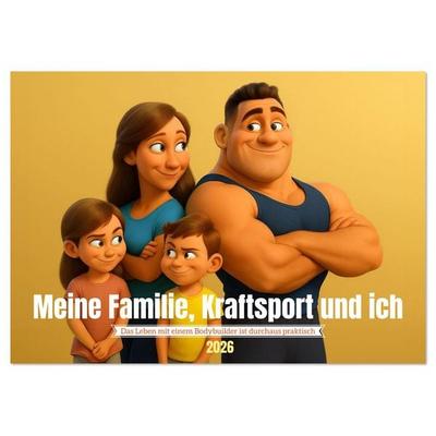 Meine Familie, Kraftsport und ich (Tischkalender 2026 DIN A5 quer), CALVENDO Monatskalender