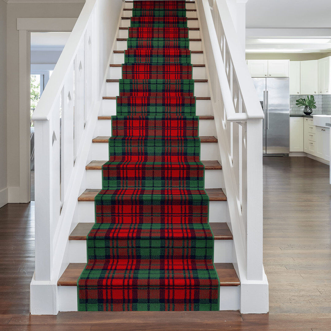 Union Rustic Stair Runner Abrams Plaid Indoor Area Rug Runner 900cm x 60cm