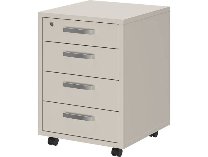 FMD Calvi Aktenschrank mit 4 Schubladen, davon 1 abschliessbar, Breite 48 cm