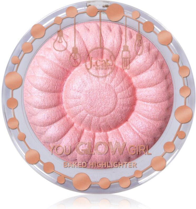 J.Cat Beauty You Glow Girl baked highlighter shade 109 Unicorn Fave 8.5 g