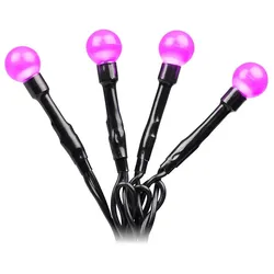 Konstsmide Weihnachtsbeleuchtung  LED Lichterkette 80 purpurfarene runde Dioden