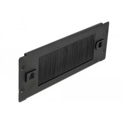 Delock 66345 10 Zoll Netzwerkschrank-Bürstenleiste Schwarz