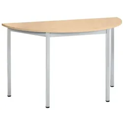SODEMATUB Halbrundtisch »Universaltischprogramm« 120x60 cm silber, 120x74x60 cm