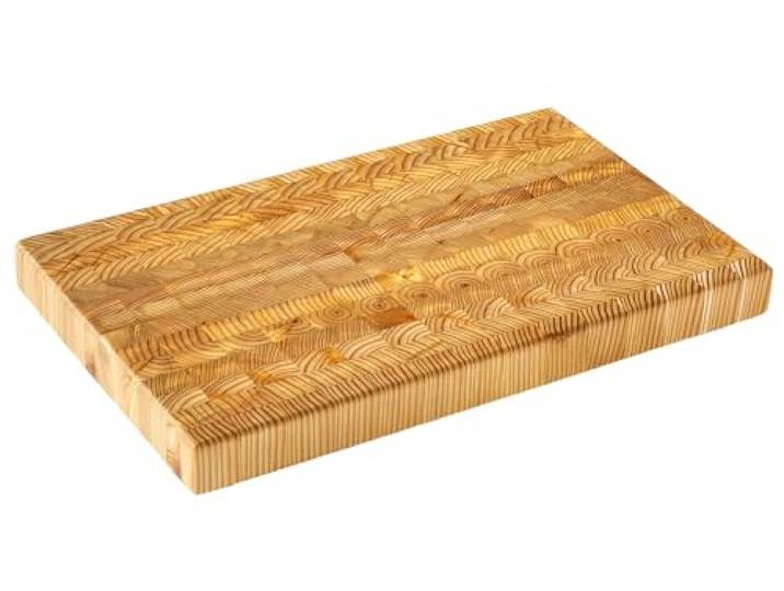 LW HANDMADE LARCH WOOD CANADA Großes Schneidebrett aus Lärchenholz, kanadisches Hirnholz, Standardlinie, handgefertigt für professionelle Köche und Heimkochen, 44,5 x 27,9 x 3,8 cm