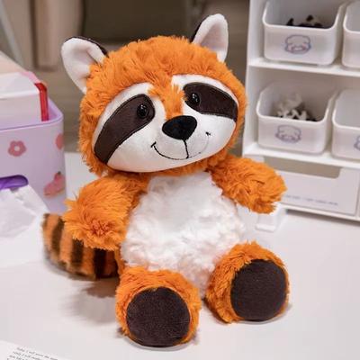Inspire Curations Kawaii Raccoon, Fox, And Sloth Plush Pillow Soft Stuffed Animal Pillow For Kids yellow Raccoon 9.8 In