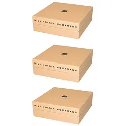 Nils Holger Moormann Archivbox für FNP Regal, 3-er Set Karton natur beige, Designer Nils Holger Moormann, 32.5x10.8x34 cm