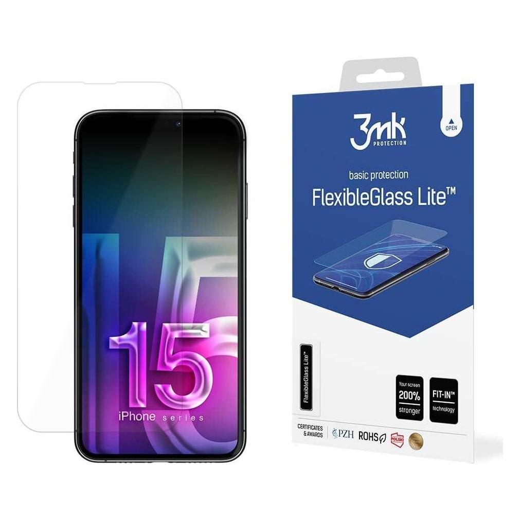 3MK Hybridglas FlexibleGlass Lite für iPhone 15 Plus 6,7" (1 Stk., Apple iPhone 15 Plus) (3mk FlexibleGlass Lite(1441)-0)