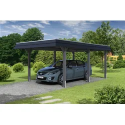 Skan Holz Wendland - Walmdach Carport aus Leimholz Breite 362 cm Holzcarport