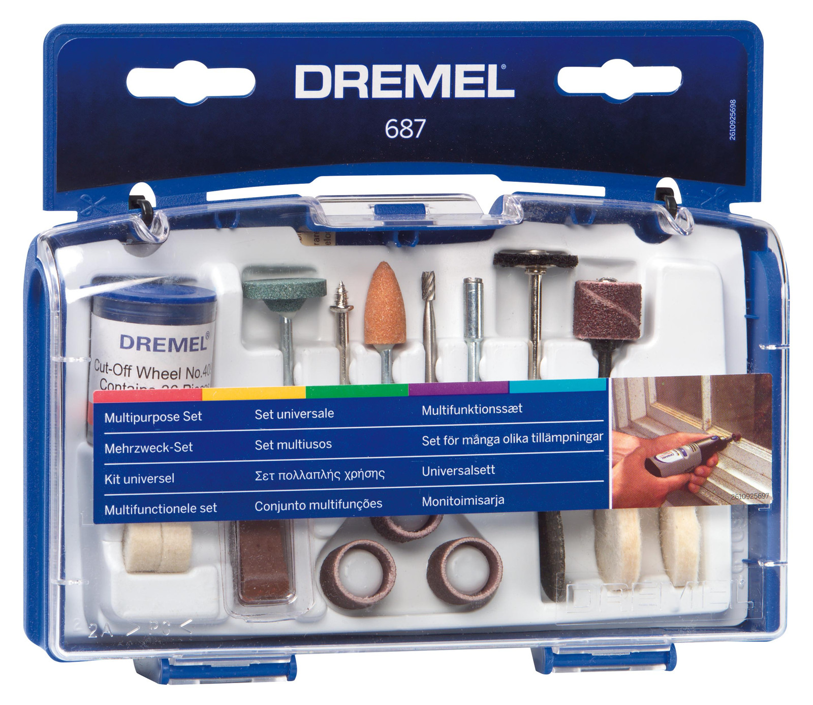 Dremel 52-delige General Purpose Kit 687 met schijven, multicolor