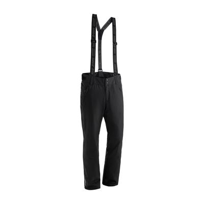 Skihose MAIER SPORTS "Corban T", Herren, Gr. 52, Normalgrößen, schwarz, 100% Polyester, Hosen Skihose, Herren Schneehose mit Hosenträgern, wind/wasserdicht, Regular Fit