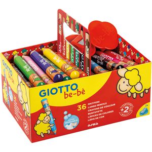 GIOTTO-Fila Buntstifte be-bè, 480500, Schoolpack, farbig sortiert, inklusive 2 Spitzern, 36 Stück