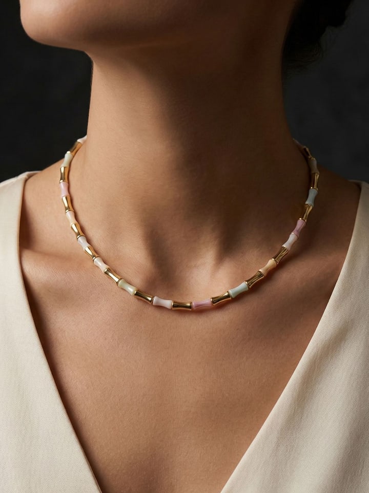 Lodie Silver Halskette mit Schmuckelementen - onesize