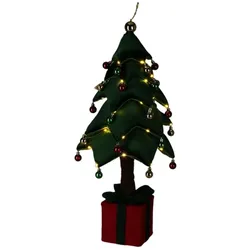 Weihnachtsfiguren, LED-Weihnachtsbaum mit Samtoptik (verkleinerbar)