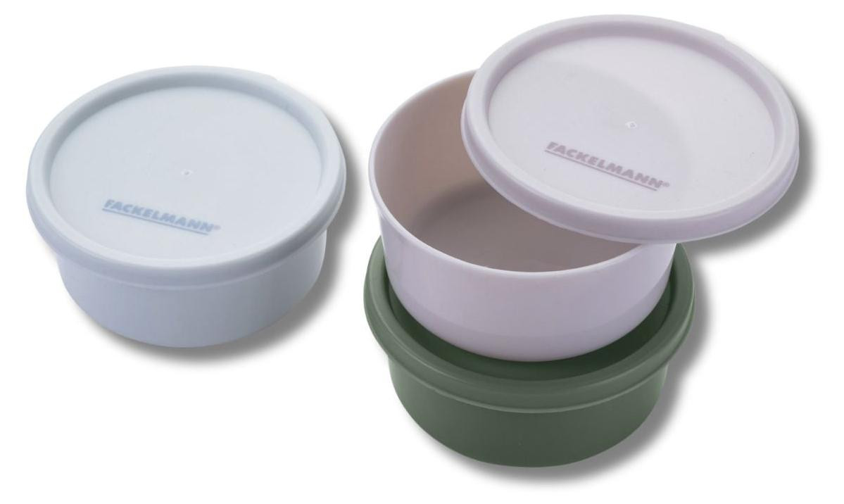 Fackelmann Be The Move Frischhaltedosen-Set, 3 stuks, farbsortiert