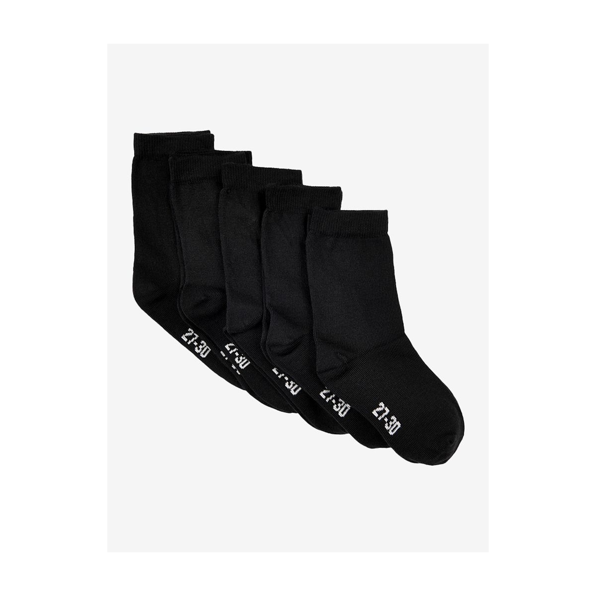 Minymo Ankle Sock -solid (5-pack) schwarz (106) 31\34 5077-106-31\34