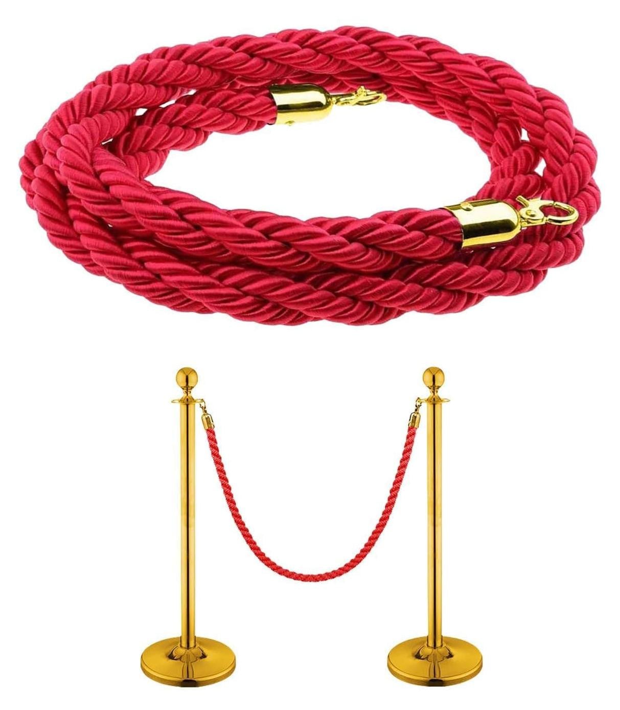 Dripio Afsluitkabel van 1,5 meter met haken voor mensenleiding, nylon, rood