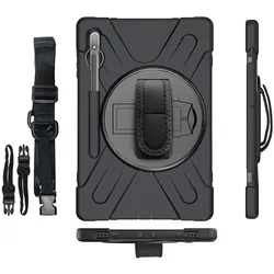 eSTUFF Wombat Defender Case for (Samsung Galaxy Tab S7, Samsung Galaxy Tab S8), Tablet Hülle, Schwarz