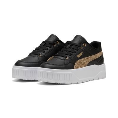 Sneaker PUMA "KARMEN II IDOL TOPCAT", Damen, Gr. 37, Textil, schwarz (puma schwarz, toasted almond), Synthetik, Schuhe Sneaker, für sportliche Aktivitäten und Streetwear, mit Schnürung