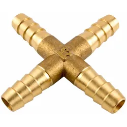 Schlauchverbinder Kreuzstück Messing - 9 mm