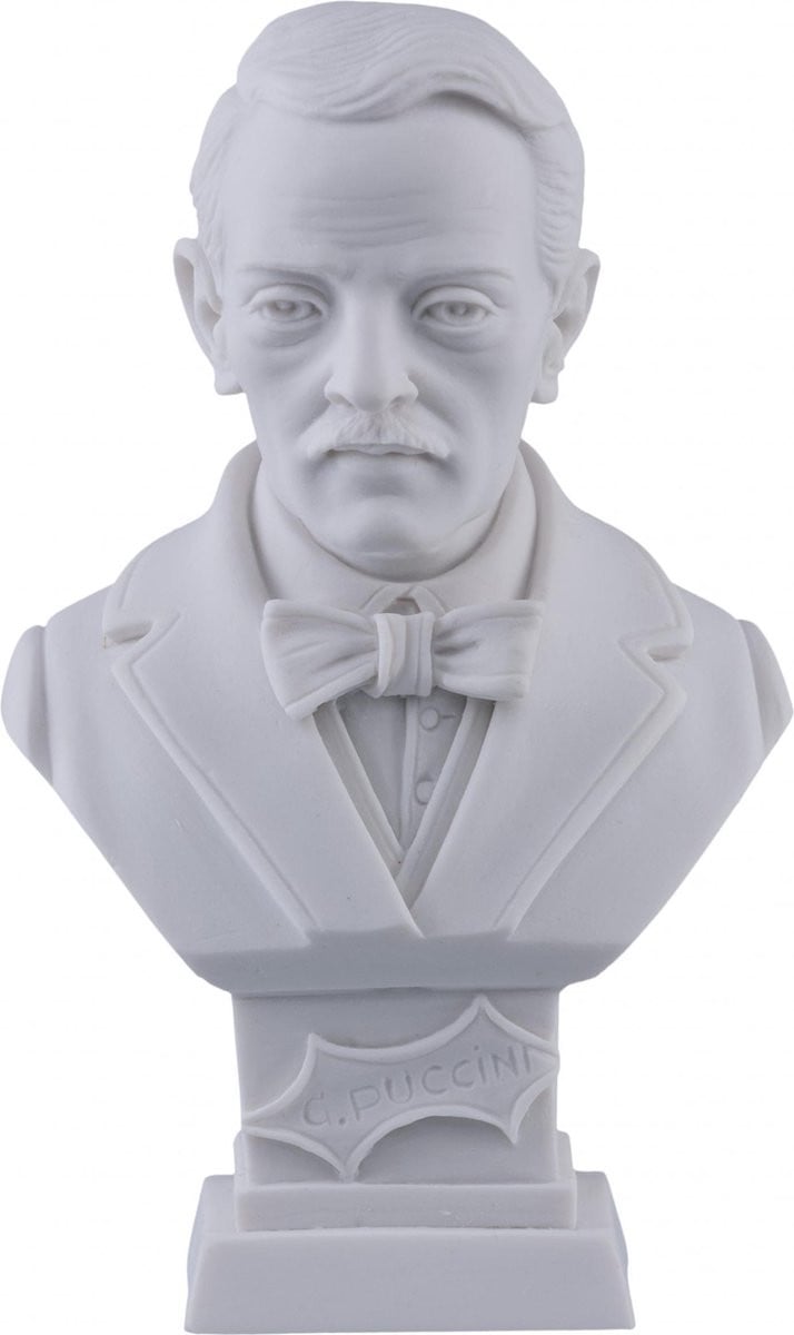 Music Gifts Albast borstbeeld Puccini 11 cm