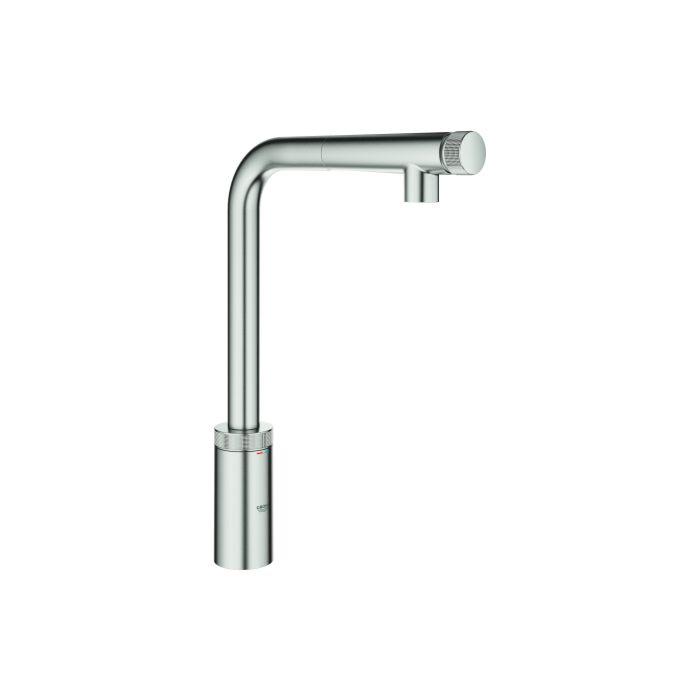 Grohe Minta SmartControl Küchenarmatur 31613DC0 supersteel, herausziehbare Brause