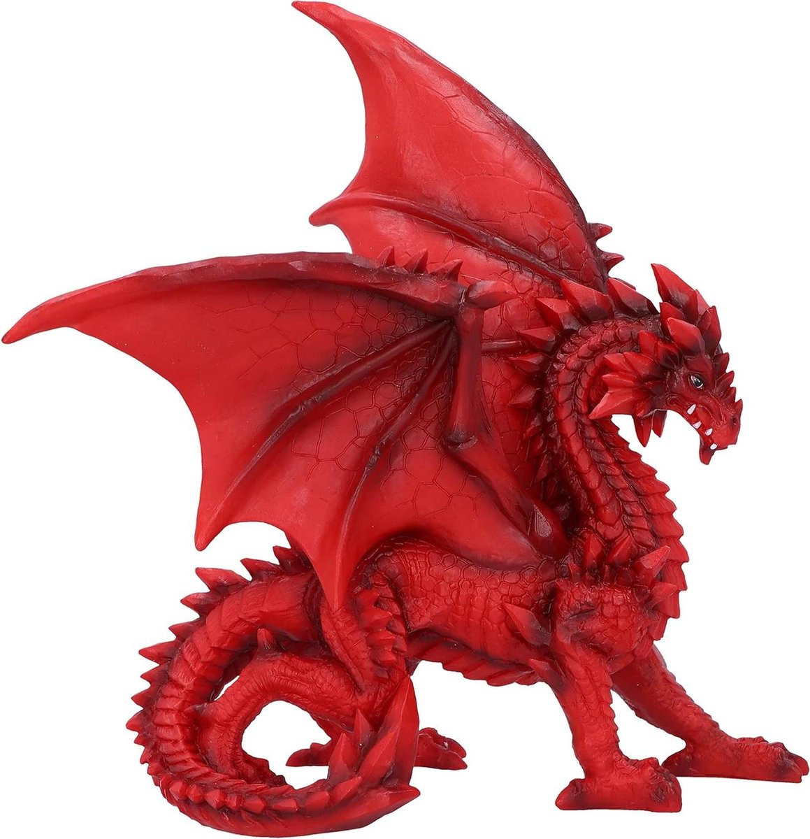 Handgeschilderd Draken Beeld Gothic Decoratie Rood - Hoogte: 215 cm