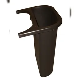 Rubbermaid Seiten-Behälter für rechteckigen Abfallbehälter 26,6 Liter | 4,5 Liter, HxBxT 28,7x18,5x26,9cm | Schwarz von PROREGAL