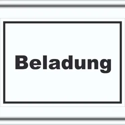 HB-Druck Beladung Schild mit Text Transport Fracht waagerecht A0 (841x1189mm)