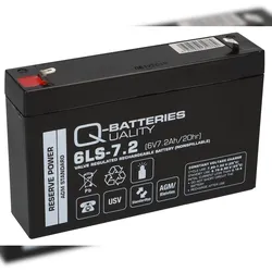 Q-Batteries 6LS-7.2 6 V 7,2 Ah AGM Bleiakku