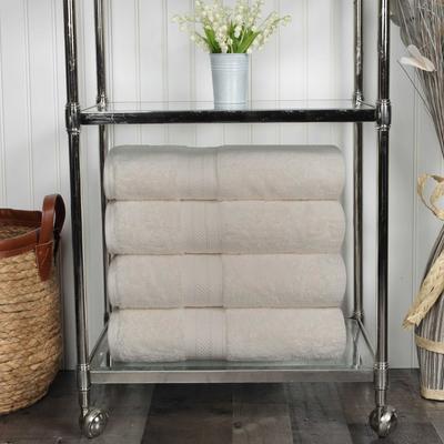 Superior Cotton Solid Highly-Absorbent Bath Towel - (Set of 4)