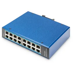Digitus 16 Port Gigabit Ethernet Netzwerk Switch, Industrial, Unmanaged