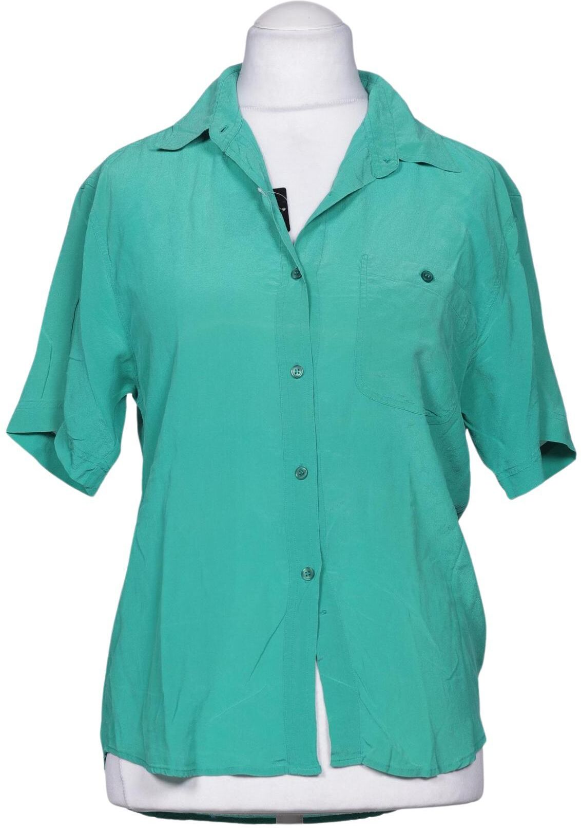 Mulberry Damen Bluse, Türkis, Gr. L, Seide - Second Hand