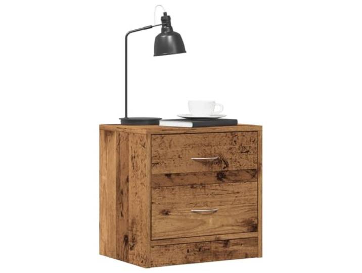 HEFZGDB Nachttische 2 STK. Altholz-Optik 40x30x40 cm Holzwerkstoff mit 2 Schubladen für Stauraum, Langlebiges Material mit Feuchtigkeitsbeständigkeit, Pflegeleichte Oberfläche,