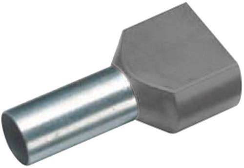 Vogt Verbindungstechnik 460612D Zwillings-Aderendhülse 4mm² Teilisoliert Grau 100St.