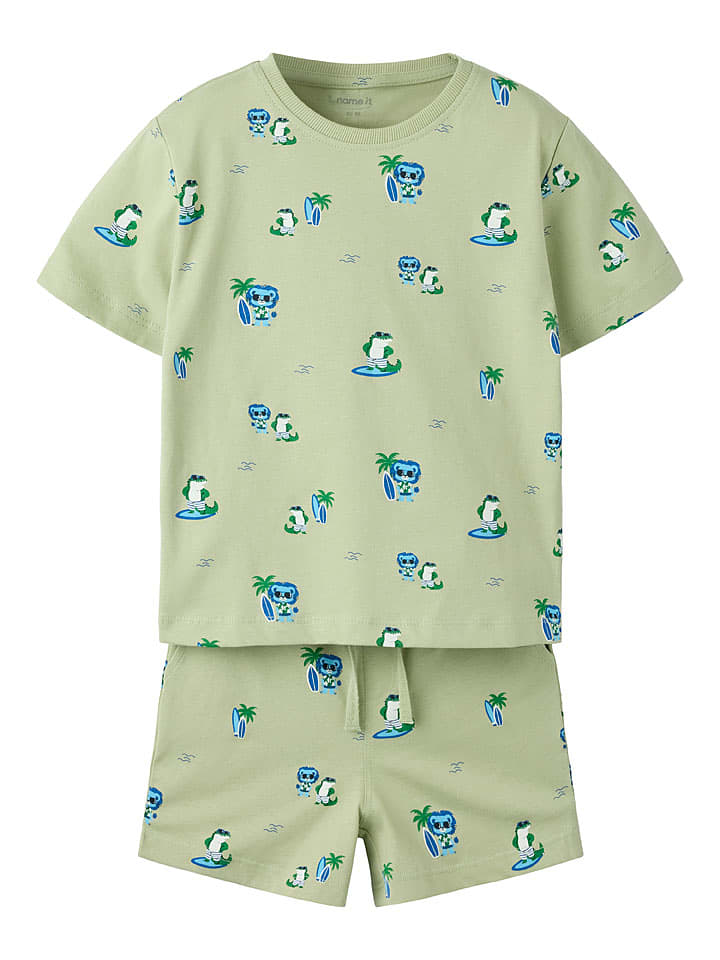 name it 2tlg. Outfit "Jaxon" in Grün - 92