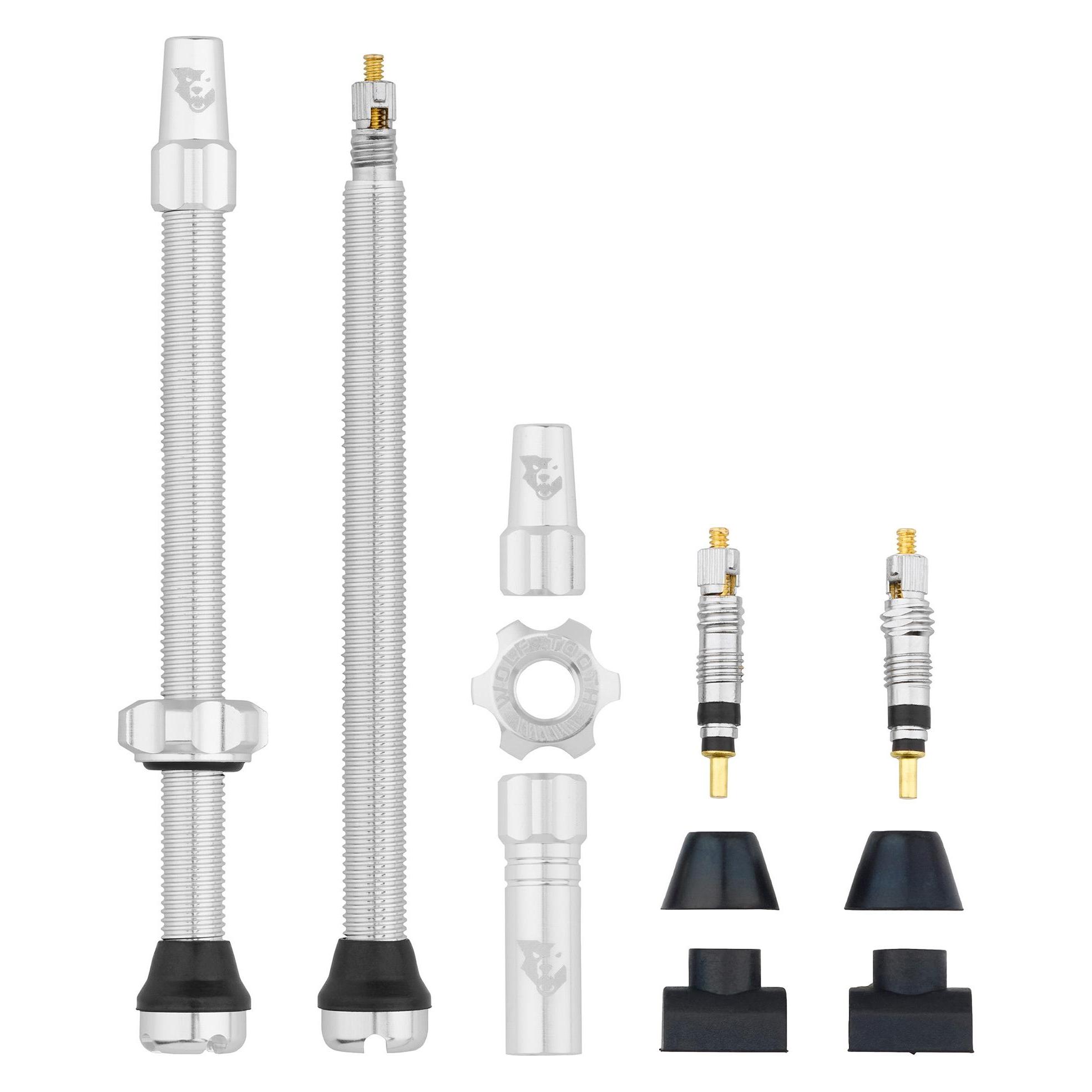 Wolf Tooth Tubeless Valve Stem Ventile, Presta, 80mm, 2 Stk., raw silver (66571292)