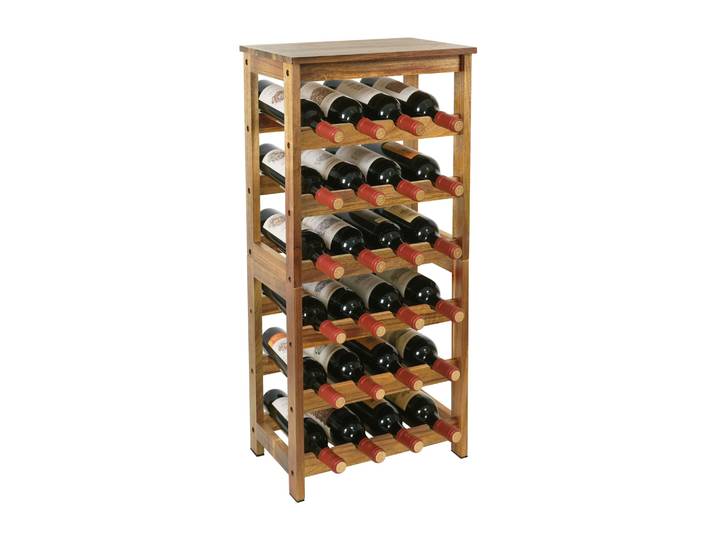 Weinregal Akazienholz 24 Flaschen Hellbraun